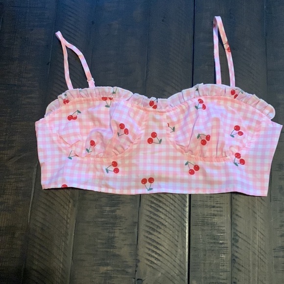 cherry gingham matching set - Picture 2 of 4